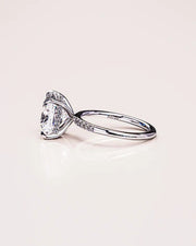 2.00 CT Princess Cut Hidden Halo Moissanite Engagement Ring Mapple Gems